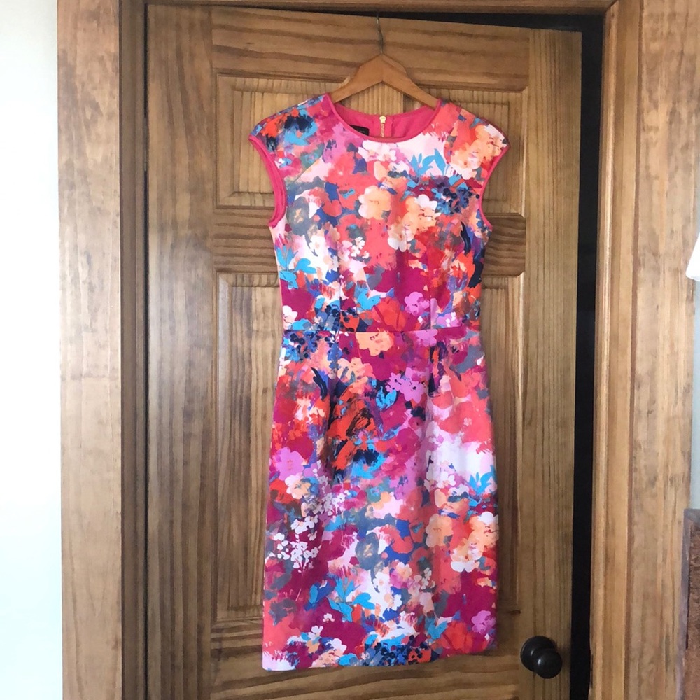 Bright floral bodycon dress